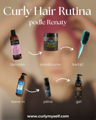 ✨Moje aktuální oblíbená curly rutina Poslední týdny zkouším různé kombinace a tato mi momentálně sedí nejvíc! Vlasy jsou...